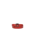 Salvatore Ferragamo, Accessories, male, Red, 115 CM, Calfskin Belt with Metal Buckle