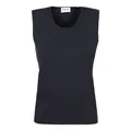 P.a.r.o.s.h., Tops, female, Blue, M, Blue Sleeveless Top