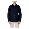 Calvin Klein, Shirts, male, Blue, M, Classic Blue Plain Long Sleeve Shirt by Calvin Klein