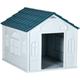 Pawhut - Weather-Resistant Dog House, Puppy Shelter for Large Dogs Blue - Blue