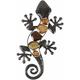 Metal Gecko Wall Decor Outdoor Lizard Garden Decorations for Patio or Fence, 15 Inches Long