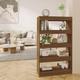 Royalton - Book Cabinet/Room Divider Brown Oak 80x30x135 cm Engineered Wood
