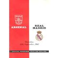 Arsenal v Real Madrid official programme 13/09/1962