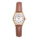 Casio Influencer Analog Leather Strap Watch 'Brown White Gold'