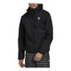 Men's adidas originals Solid Color Logo Hooded Zipper Cardigan Elastic Sports Jacket Black