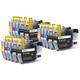 3 Sets + Extra Black to replace Brother LC3211 Compatible/non-OEM by Go Inks (15 Inks) Black/Cyan/Magenta