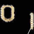 Orelia Jewellery Pearl Encrusted Mini Oval Hoops