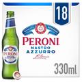 Peroni Nastro Azzurro Beer Lager Bottles, 18 x 330ml