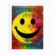 Smiley Face Splash Paint Art Print by Artsy Bessy