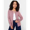 M&Co Petite Dusky Pink Button Down Cardigan, Pink, Size 10-12, Women