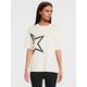 Converse Womens Chuck Relaxed Star Print Tee - Off White, Off White, Size S, Women