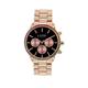 Lipsy Rose Gold Bracelet watch with Black Dial, Rose Gold, Women