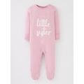 Mini V by Very Baby Girl Cutest Little Sister Sleepsuit - Pink, Pink, Size Age(Months): 3-6 Months (17.5Lbs)
