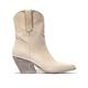 Fly London Wofy Leather Calf Western Boots - Off White, White, Size 3, Women