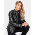 M&Co Black Pu Jacket, Black, Size 20, Women