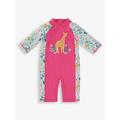 JoJo Maman Bebe Girls 1-Piece Sun Protection Suit - Pink, Pink, Size Age: 1-2 Years, Women