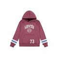 Levi's Boys Stripe On Sleeve Hoodie - Roan Rouge, Light Red, Size 16 Years