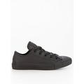 Converse Unisex Leather Ox Trainers - Black, Black/Black, Size 9, Women