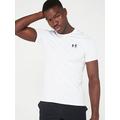 UNDER ARMOUR Men's Training Heat Gear Armour Fitted T-Shirt - White/Black, White/Black, Size S, Men