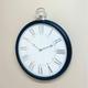 Round Black and Silver Clock by Geko Products