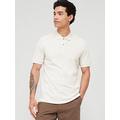BOSS Pallas Regular Fit Polo Shirt - Cream , White, Size 5Xl, Men