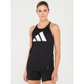 adidas Womens Running Run It Tank - Black, Black, Size S, Women