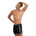 Arena Men's Arena Feather Swim Mid Jammer - Black, Black, Size 34, Men