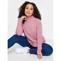 M&Co Petite Petite Pink Turtle Neck Jumper, Pink, Size 10-12, Women