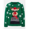 V by Very Boys Rudolph Christmas Jumper with Lights and Music - Multi, Multi, Size Age: 12 Years