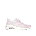 Skechers Tres-air Uno Glitter Trimmed Lace Up Fashion Trainers - Light Pink Glitter, Pink, Size 3, Women