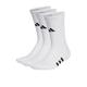 adidas Mens Training Cushioned Crew 3pack Socks - White, White, Size M, Men