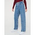 HUGO RED 937 Wide Leg Jean - Blue, Blue, Size 28, Inside Leg 32, Women