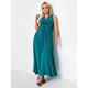 Yours Curve Knot Front Maxi Dress, Green, Size 30-32, Women