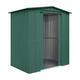 Globel 6x5ft Apex Metal Garden Shed - Green with Steel Foundation Kit for 6X5 Apex Shed