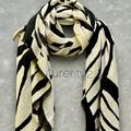 Geo Zebra Stripes Pattern Black White Scarf/Cotton Blend Scarf/Summer Autumn Winter Scarf/Scarf Women/Gifts For Her Birthday Christmas