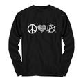 Peace Love Anarchy Symbols Long Sleeve T Shirt Peaceful Lover Gift Self Ownership Anarchist Companion Bits Of Gifts