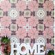 Full Tile Sample Bloom Pink Rose Anti Slip Moroccan Patterned Porcelain Wall & Floor Tiles