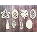 Botanical Leaf Jewellery Embellishment Décor Wooden For Earrings Plant Wreath Element Necklace