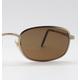 90's Vintage Rectangular Sunglasses. Matt Satin Gold Frame With Brown Lenses. Unused Nos