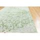 5x8 Rug Green & Gray, Vintage Feel Abstract Rug, Wool & Silk For Living Room, Modern Handmade Soft Pile Area Rug The Verse R689