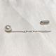 Cultured Pearl Tie Pin, White Groomsmans Cravat