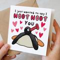 Pingu Valentines Card For Husband, Cards Wife, I Noot You Card, Funny Penguin Anniversary Him, Boyfriend