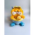 Vintage Garfield Swimming Plush With Duck Floatie, 1980's United Feature Swimmer 9