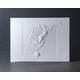 6 Embossed Angel Cards. Christmas Angel. Set Of Cards. White Cards A6. Blank Inside