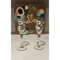 Perrier Jouet Champagne Glasses | Mid Century Flutes Anemone Flower Belle Époque Bridesmaids Toast Replacement Glass