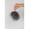 Pom Pom For Bags, Hair Hand Tinted, Key Chain Pom, Natural Hair, Lagut, Beige Pompom, Gray Accessories Bag Pompom