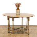 Antique Light Oak Gateleg Table | Drop Leaf Extending Console Tables | M-4355