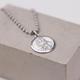 Aged Look Sterling Silver St Christopher Necklace | Ball Gift Box Travel 18mm Pendant