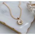 star Necklace, Gold Mother Of Pearl Coin Constellation 18K Filled Jewelry, Waterproof