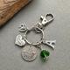 60Th Gift For A Special Friend, Birthstone Charm, 1964 Sixpence Bag Clip, Personalised Choose Initial & Colour